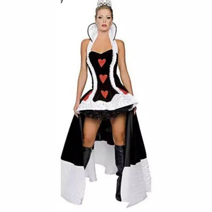 Red Heart Queen Cosplay Dress Medieval Women Costume Set - Costume Set - Coldker - Mad Fly Essentials
