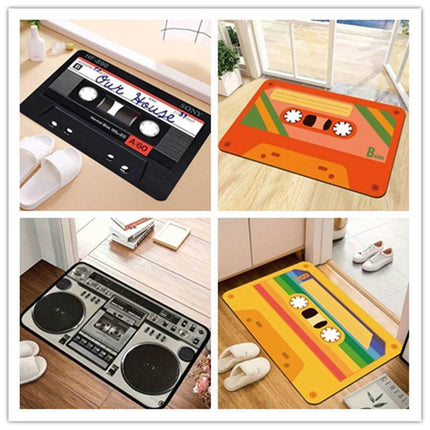Retro 90s Boombox Music Tape Welcome Doormat - Doormat - YOMDID - Mad Fly Essentials