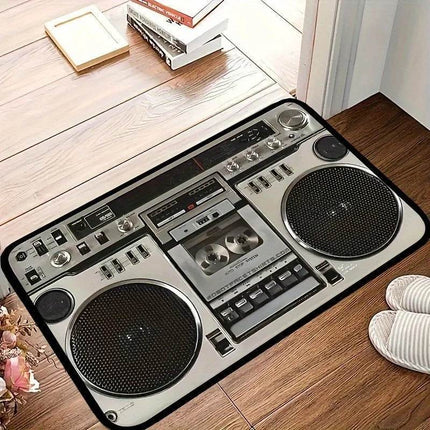 Retro 90s Boombox Music Tape Welcome Doormat - Doormat - YOMDID - Mad Fly Essentials