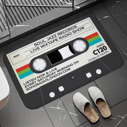 Retro Cassette Tape Absorbent Doormat - Mad Fly Essentials
