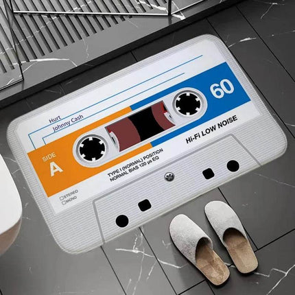 Retro Cassette Tape Super Absorbent 3D Doormat - 3D Doormat - Retro Rugs - Mad Fly Essentials