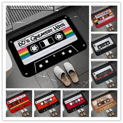 Retro Cassette Tape Absorbent Doormat - Mad Fly Essentials