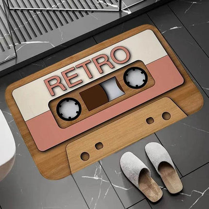 Retro Cassette Tape Absorbent Doormat - Mad Fly Essentials