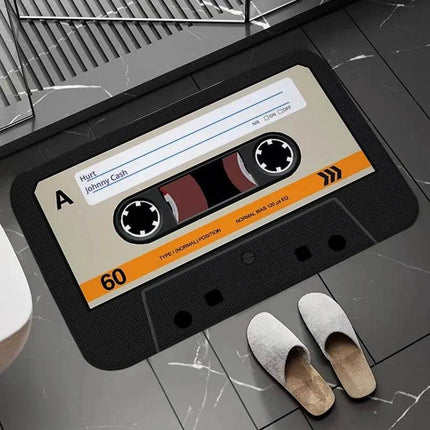 Retro Cassette Tape Super Absorbent 3D Doormat - 3D Doormat - Retro Rugs - Mad Fly Essentials