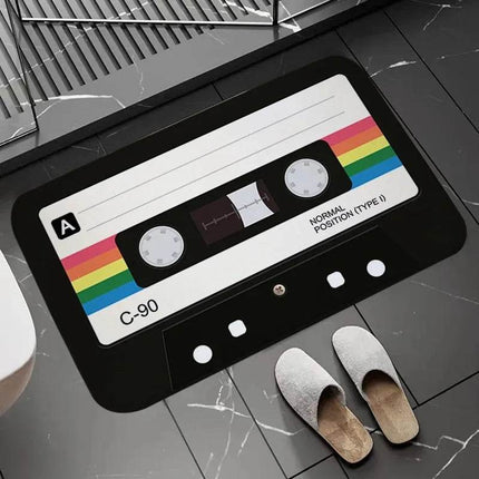 Retro Cassette Tape Super Absorbent 3D Doormat - 3D Doormat - Retro Rugs - Mad Fly Essentials