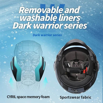 Retro Double Visor Teeth Motorcycle Helmet - Motorcycle Helmet - Cyril - Mad Fly Essentials