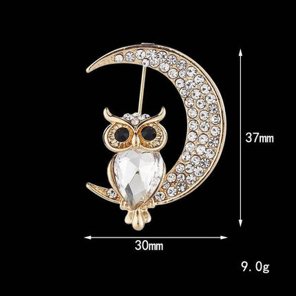 Retro OWL Crystal Animal Brooch Women Accessories - Women Accessories - TRSINCE - Mad Fly Essentials
