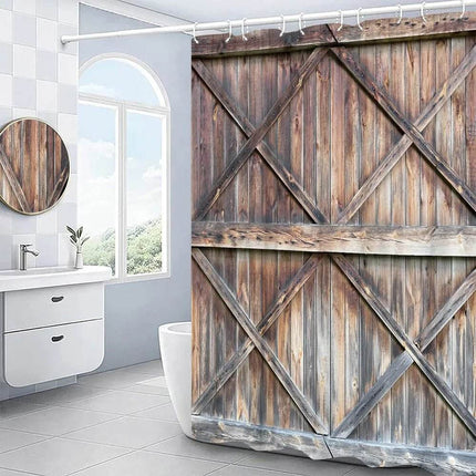 Retro Rustic Farmhouse Shower Curtain Set Bathroom Decor - Bathroom Decor - Retro Rugs - Mad Fly Essentials