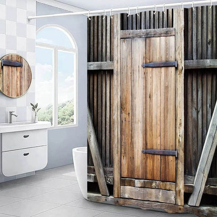 Retro Rustic Farmhouse Shower Curtain Set Bathroom Decor - Bathroom Decor - Retro Rugs - Mad Fly Essentials