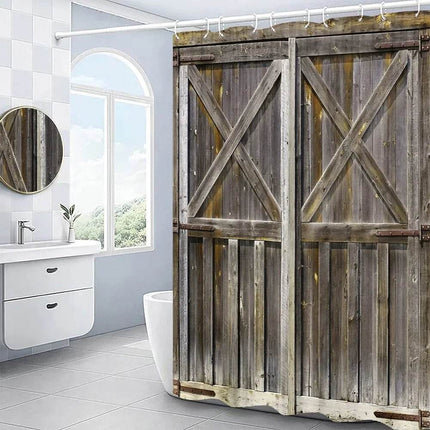 Retro Rustic Farmhouse Shower Curtain Set Bathroom Decor - Bathroom Decor - Retro Rugs - Mad Fly Essentials