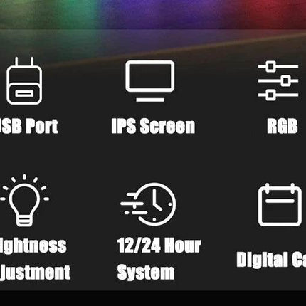 RGB Glow Tube Cyberpunk Party Alarm Clock - Alarm Clock - Wonstella - Mad Fly Essentials