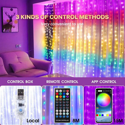 RGB Curtain String Wedding LED Fairy Light - LED Fairy Light - LiHangStar - Mad Fly Essentials