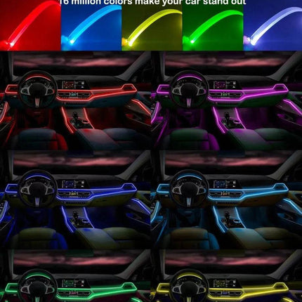 RGB LED Neon Car Interior Fiber Strip Auto LED Light - Auto LED Light - KIEND - Mad Fly Essentials