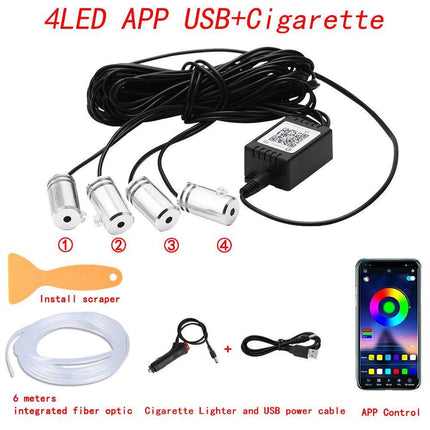 RGB LED Neon Car Interior Fiber Strip Auto LED Light - Auto LED Light - KIEND - Mad Fly Essentials