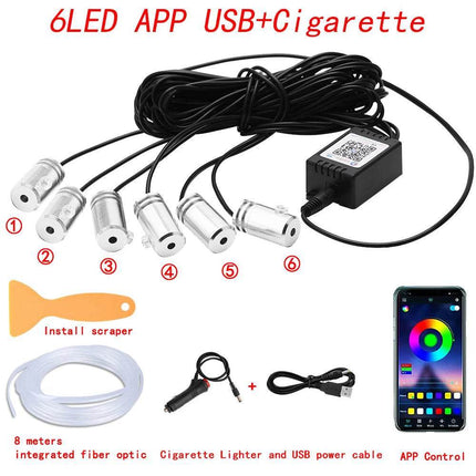 RGB LED Neon Car Interior Fiber Strip Auto LED Light - Auto LED Light - KIEND - Mad Fly Essentials