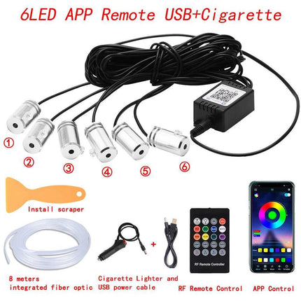 RGB LED Neon Car Interior Fiber Strip Auto LED Light - Auto LED Light - KIEND - Mad Fly Essentials