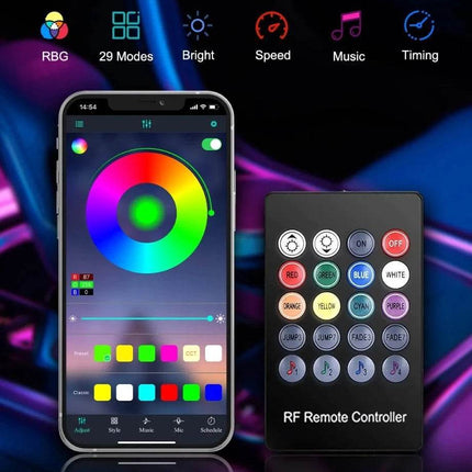 RGB LED Neon Car Interior Fiber Strip Auto LED Light - Auto LED Light - KIEND - Mad Fly Essentials