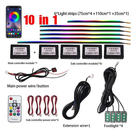 RGB LED Rainbow Remote Interior Lighting - Mad Fly Essentials