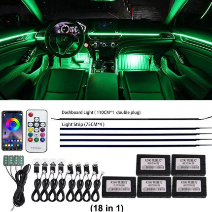 RGB LED Rainbow Remote Interior Lighting Auto Essentials - Auto Essentials - Guadsun - Mad Fly Essentials