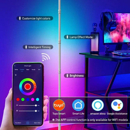 RGB LED Smart APP Remote Modern Floor Lamp - Floor Lamp - Elephantech - Mad Fly Essentials