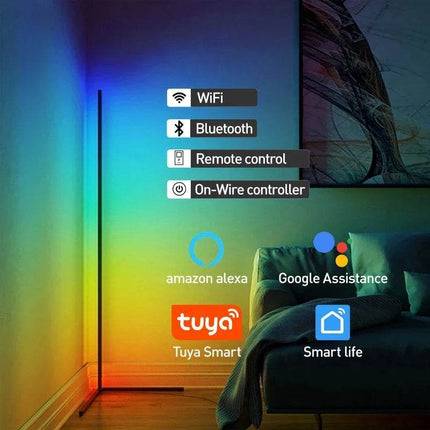 RGB LED Smart APP Remote Modern Floor Lamp - Floor Lamp - Elephantech - Mad Fly Essentials