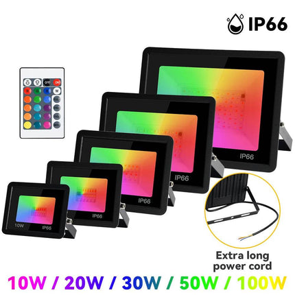 RGB Outdoor Remote - Controlled Floodlight LED Party Light - LED Party Light - Miwat - Mad Fly Essentials