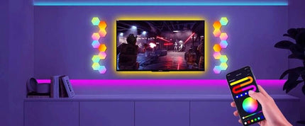 RGB Smart Hexagonal Color changing Wall LED Night Light - Mad Fly Essentials