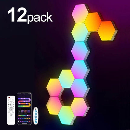 RGB Smart Hexagonal Color changing Wall LED Night Light - Mad Fly Essentials