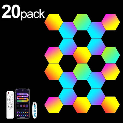 RGB Smart Hexagonal Color changing Wall LED Night Light - Mad Fly Essentials