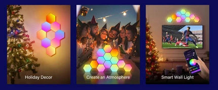 RGB Smart Hexagonal Color changing Wall LED Night Light - Mad Fly Essentials