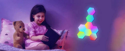 RGB Smart Hexagonal Color changing Wall LED Night Light - Mad Fly Essentials
