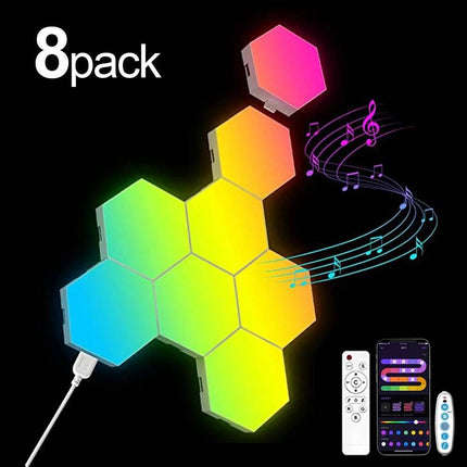 RGB Smart Hexagonal Color changing Wall LED Night Light - Mad Fly Essentials