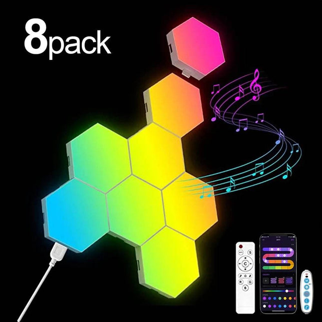 RGB Smart Hexagonal Color changing Wall LED Night Light - Mad Fly Essentials