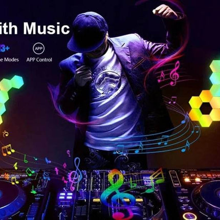 RGB Smart Hexagonal Color changing Wall LED Night Light - Mad Fly Essentials