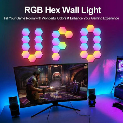 RGB Smart Hexagonal Color changing Wall LED Night Light - Mad Fly Essentials