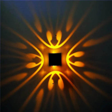 RGB Wall Mounted Projection LED Wall Sconce - LED Wall Sconce - GRN - FLASHING - Mad Fly Essentials