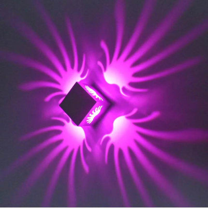 RGB Wall Mounted Projection LED Wall Sconce - LED Wall Sconce - GRN - FLASHING - Mad Fly Essentials