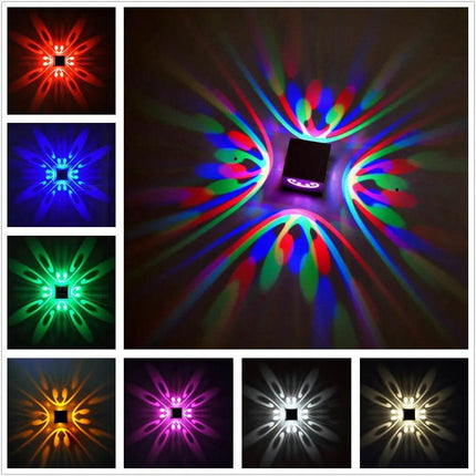 RGB Wall Mounted Projection LED Wall Sconce - LED Wall Sconce - GRN - FLASHING - Mad Fly Essentials
