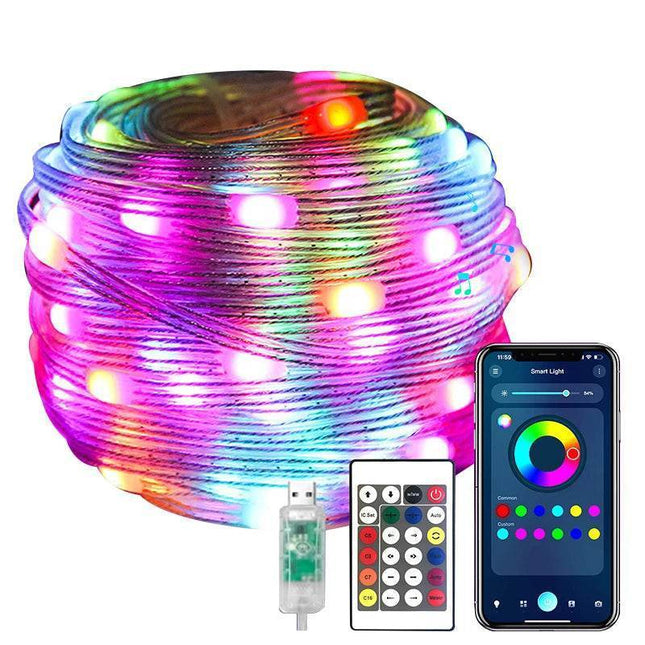 RGBIC 5V 15M Bluetooth LED Fairy Light - LED Fairy Light - Daybetter - Mad Fly Essentials
