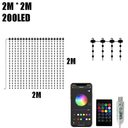 RGBIC Curtain APP Bluetooth Control String LED Fairy Light - LED Fairy Light - LEDIT - Mad Fly Essentials