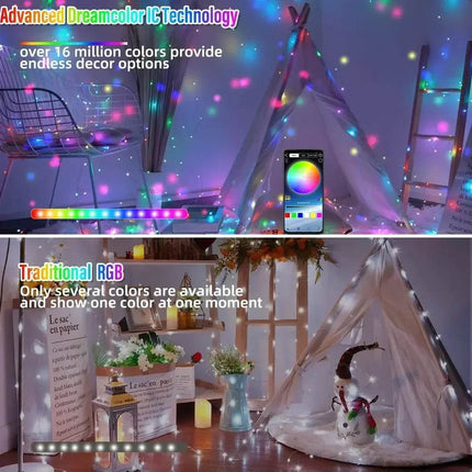 RGBIC Curtain APP Bluetooth Control String LED Fairy Light - LED Fairy Light - LEDIT - Mad Fly Essentials