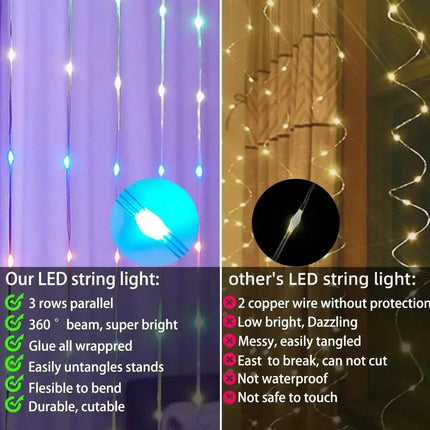 RGBIC Curtain APP Bluetooth Control String LED Fairy Light - LED Fairy Light - LEDIT - Mad Fly Essentials