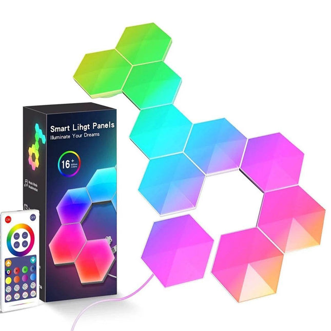 RGBIC Smart App Remote Hexagonal DIY LED Night Light - LED Night Light - LiHangStar - Mad Fly Essentials