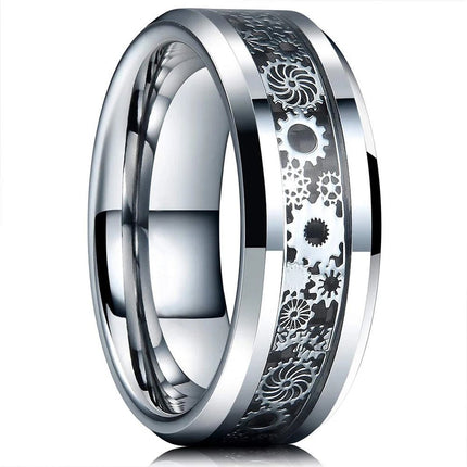 Ring 8mm Men Stainless Inlay Red Green Black Dragon Ring - Ring - Sonya - Mad Fly Essentials