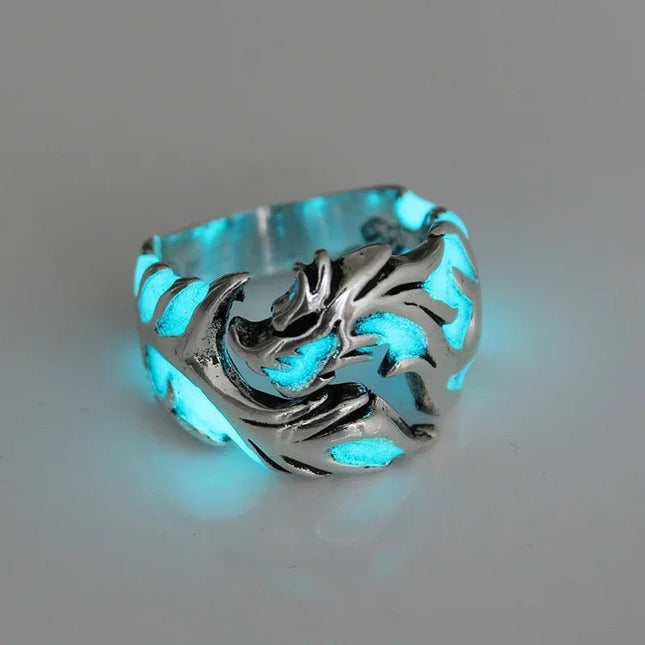 Ring Men Stainless Steel Fashion Adjustable Gothic Dragon Rings - Ring - MoonBiffy - Mad Fly Essentials