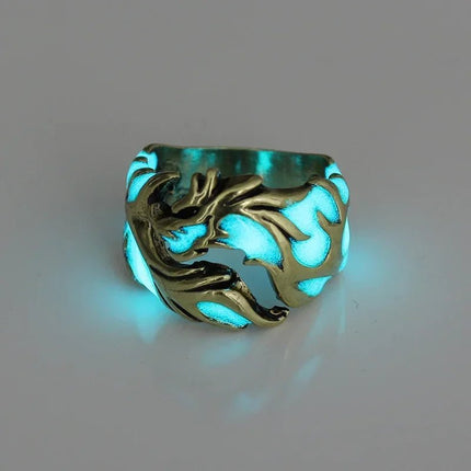 Ring Men Stainless Steel Fashion Adjustable Gothic Dragon Rings - Ring - MoonBiffy - Mad Fly Essentials