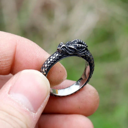 Ring Stainless Steel Nordic Mythology Dragon Rings - Ring - Cibo - Mad Fly Essentials