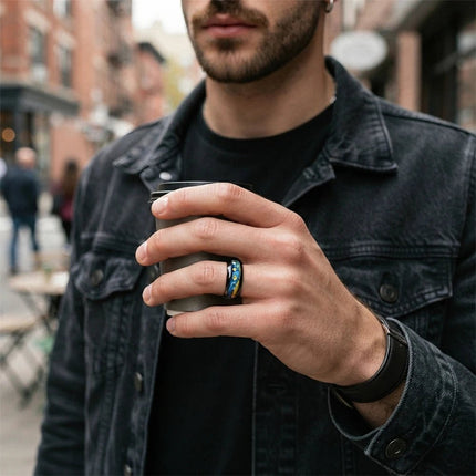 Ring Van Gogh Starry Night Stainless Wedding Band Jewelry - Ring - GATYZTORY - Mad Fly Essentials