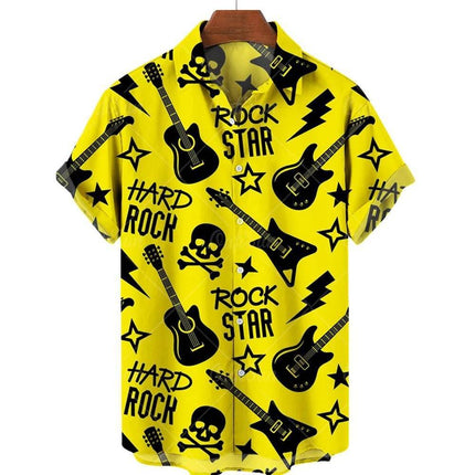 Rockstar Music Guitar Saxophone Beach Party Shirt - Mad Fly Essentials