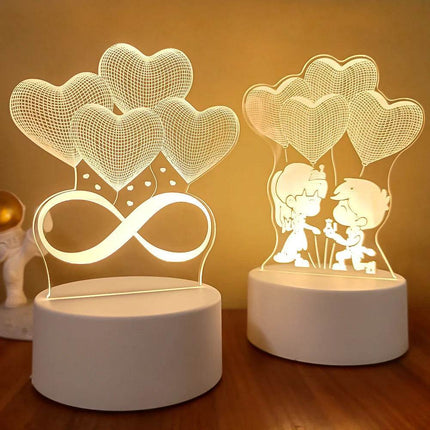 Romantic 3D Illusion LED Night Light - LED Night Light - Sallysun - Mad Fly Essentials